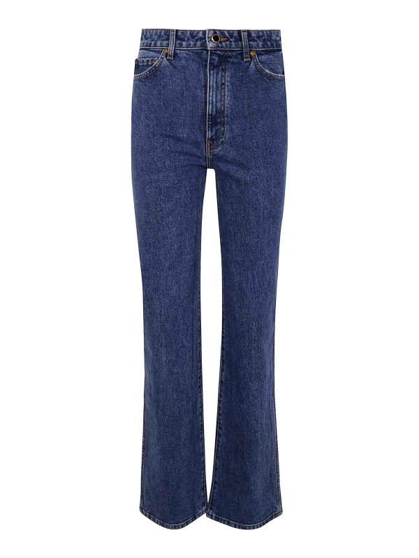 KHAITE: Jeans Rectos - Vaqueros Rectos - Blanco