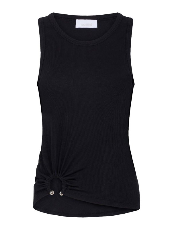 RABANNE: t-shirts - Tee Shirt Rib 2X2