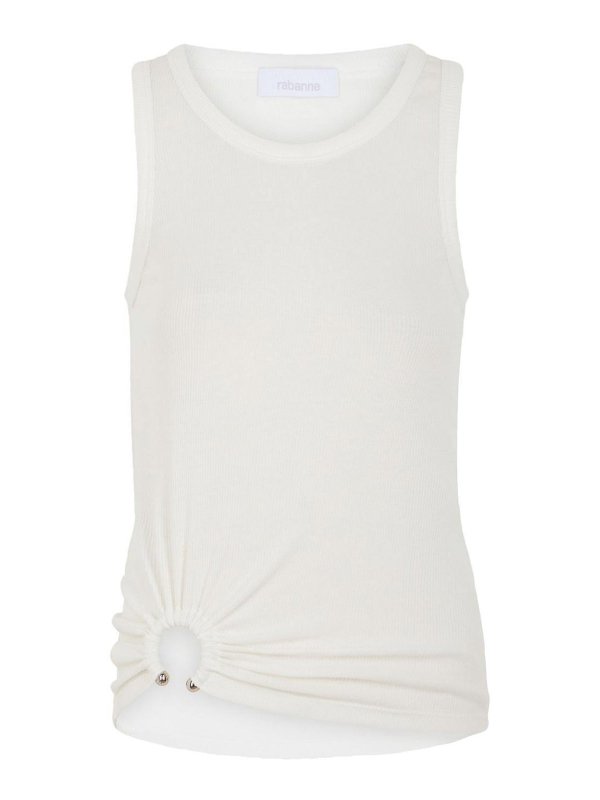 RABANNE: t-shirts - Tee Shirt Rib 2X2