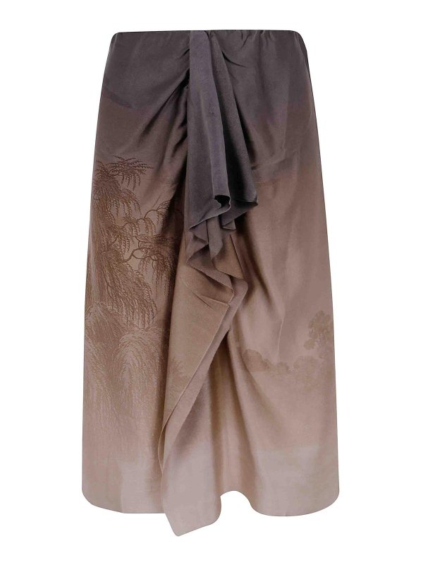 PIERRE-LOUIS MASCIA: ニーレングススカート＆ミディ丈 - 膝丈/ミディスカート - マルチカラー