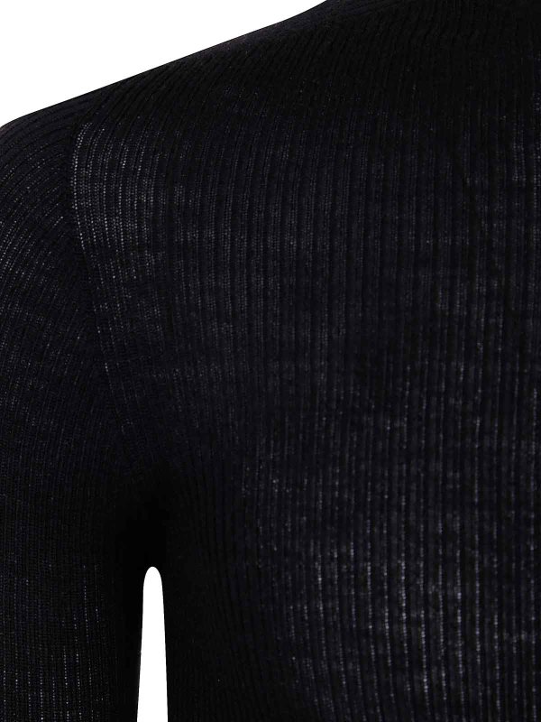 The Best Shops RICK OWENS: Strickpullover mit Rundhalsausschnitt - Rundhalspullover - Schwarz