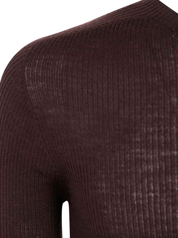 The Best Shops RICK OWENS: crew necks - Ribbed Round Neck Sweater