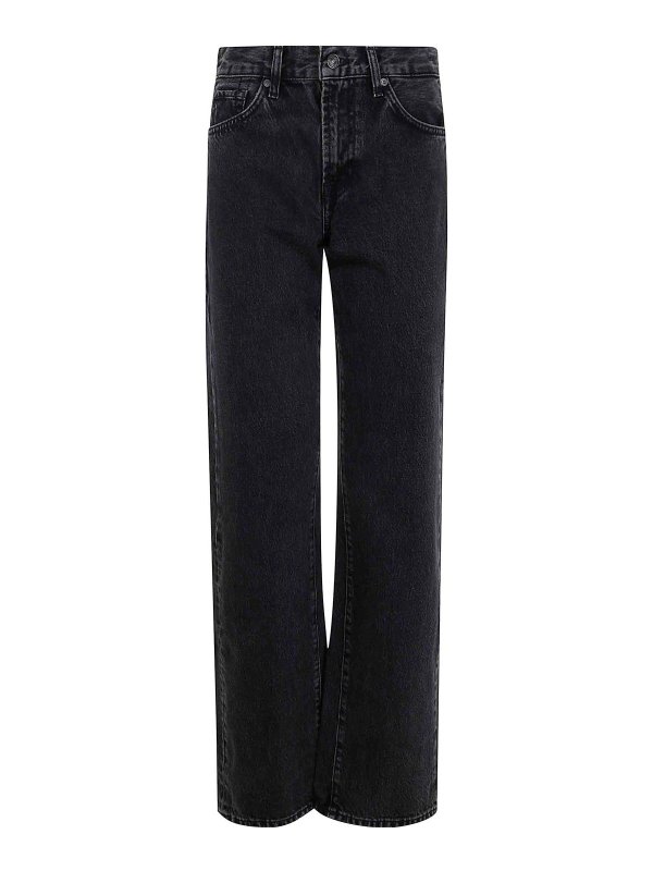 7 FOR ALL MANKIND: Jeans à jambe droite - Jean Droit - Noir
