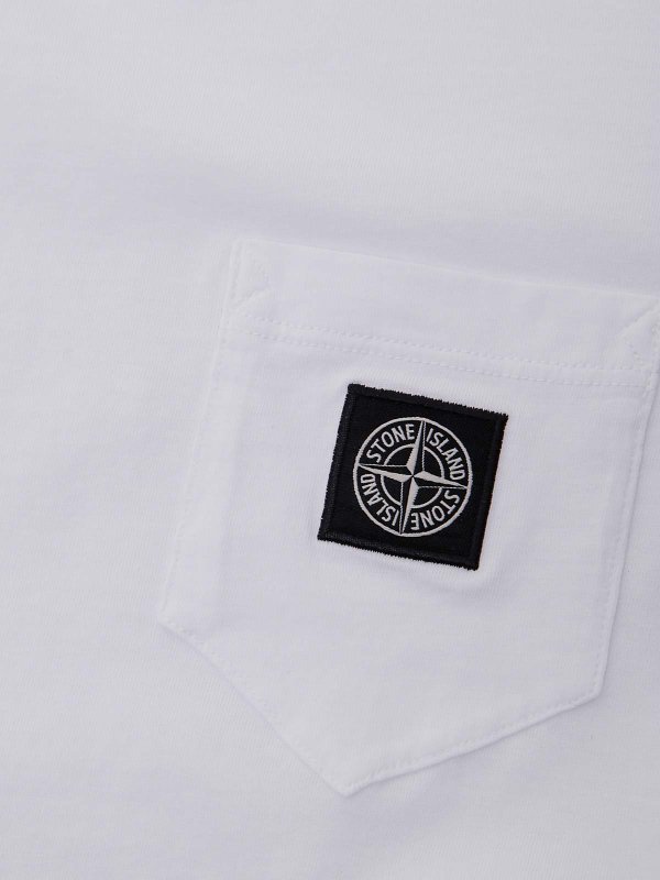 The Best Shops Stone Island Junior: Camisetas - Camiseta - Blanco