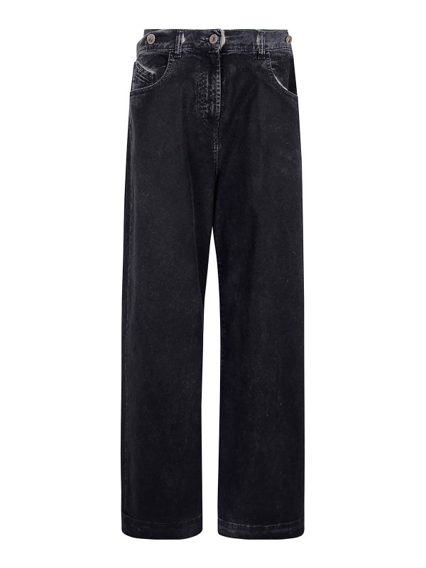 The Attico: pantaloni casual - Pantaloni lunghi in tela spalmata opaca