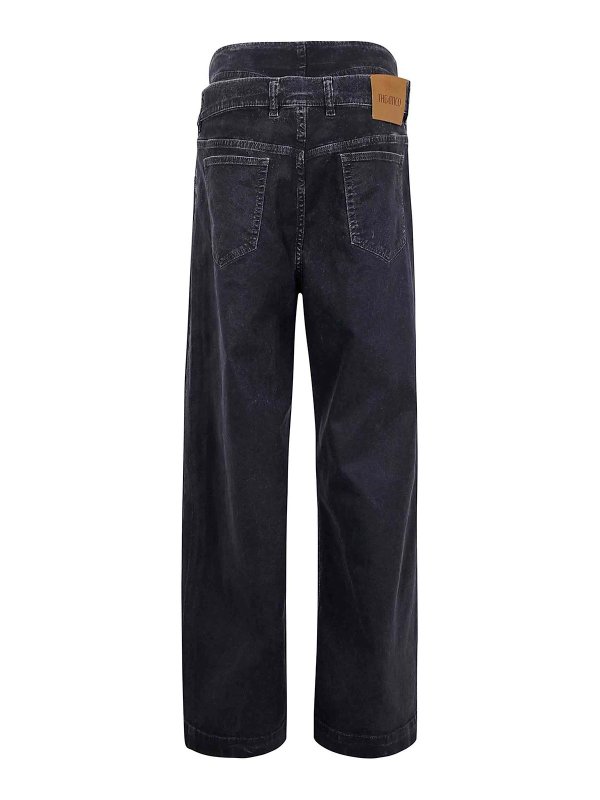 The Attico: pantaloni casual online - Pantaloni lunghi in tela spalmata opaca