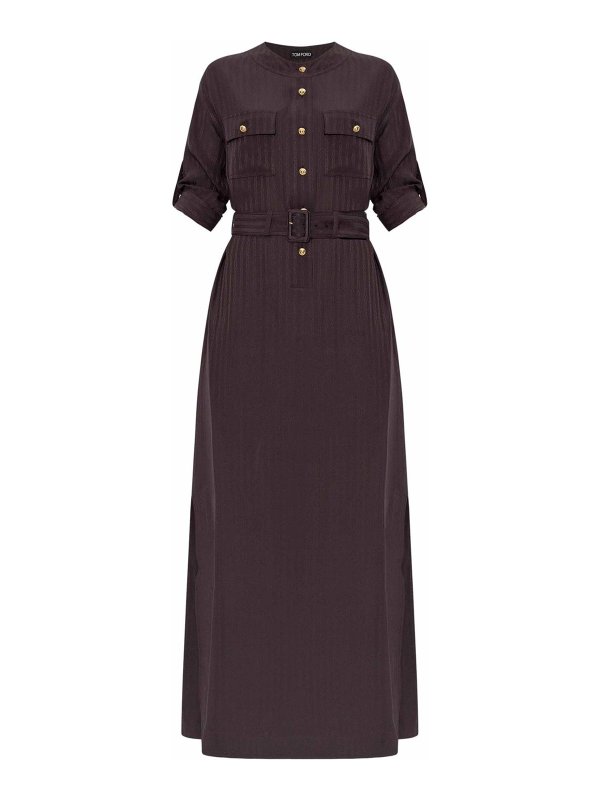 TOM FORD: Robe longueur genou - Robe Au Genou - Marron