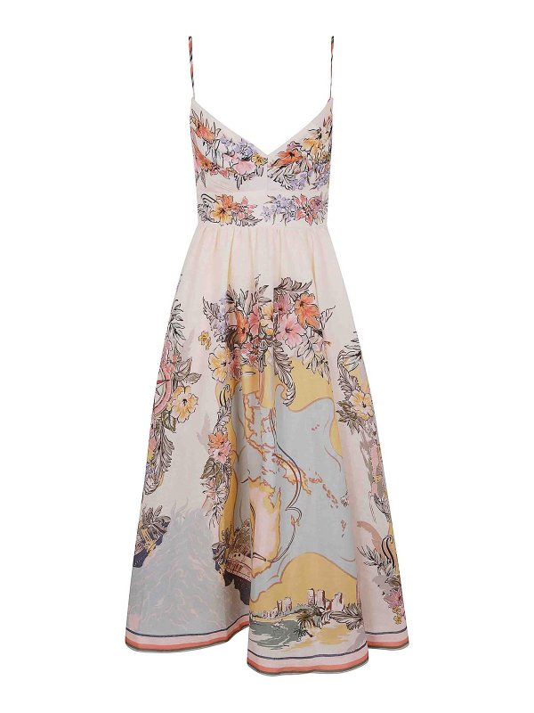 ZIMMERMANN: Robe longueur genou online - Robe Au Genou - Couleur Chair