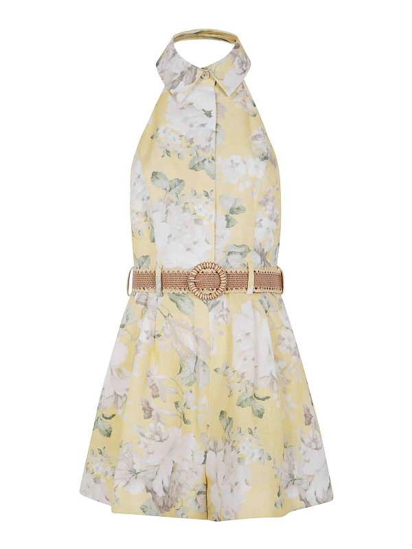 ZIMMERMANN: knee length dresses online - Acacia Halter Playsuit