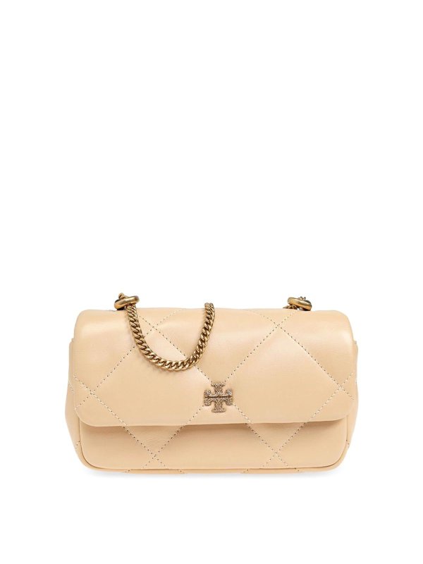 TORY BURCH: cross body bags - Kira Diamond Quilt Pave Mini Flap Bag