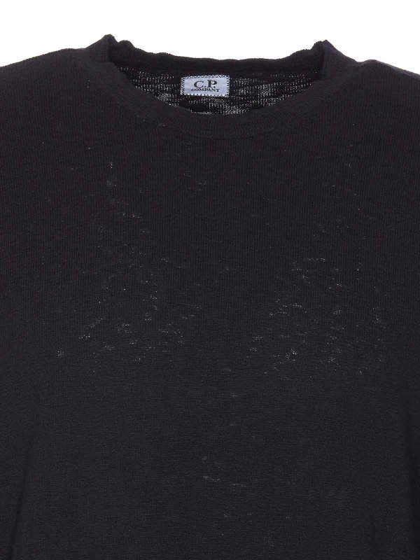 クルーネック - ブルー shop online: C.P. COMPANY