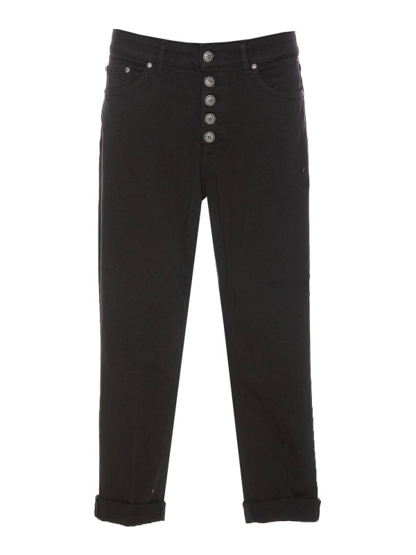 DONDUP: Pantalones casual - Pantalón Casual - Negro