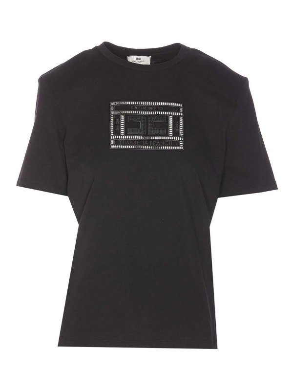 ELISABETTA FRANCHI: Suéteres con cuello pico - Suéter Cuello Redondo - Negro