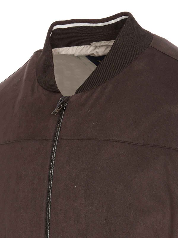 The Best Shops HERNO: giacche bomber - Bomber in pelle scamosciata