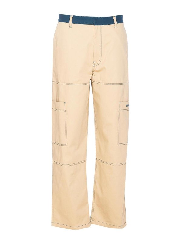 OFF-WHITE: Casual Hosen - Casual Hose - Beige