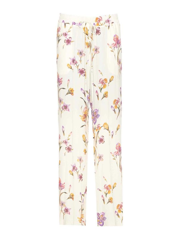 TWINSET: Pantalones casual - Pantalón Casual - Blanco
