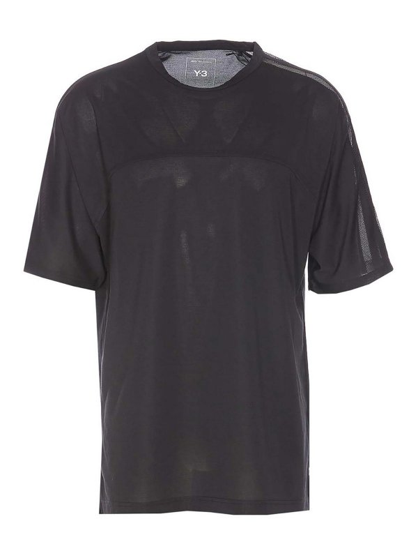 Y-3: Pull col rond - Pull Col Rond - Noir