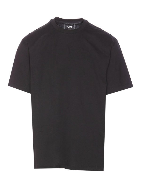 Y-3: Camisetas - Camiseta - Negro