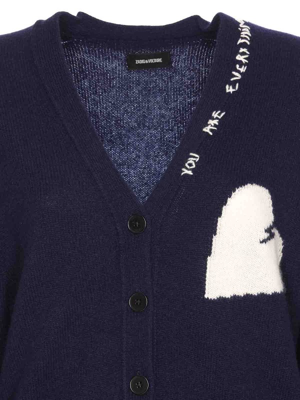 Cardigan cuore Travia shop online: ZADIG&VOLTAIRE