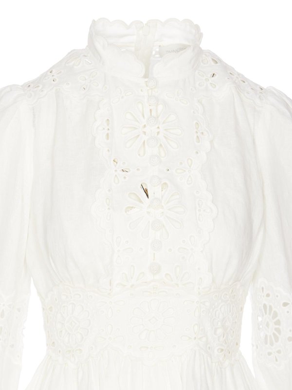 ショートドレス - 白 shop online: ZIMMERMANN