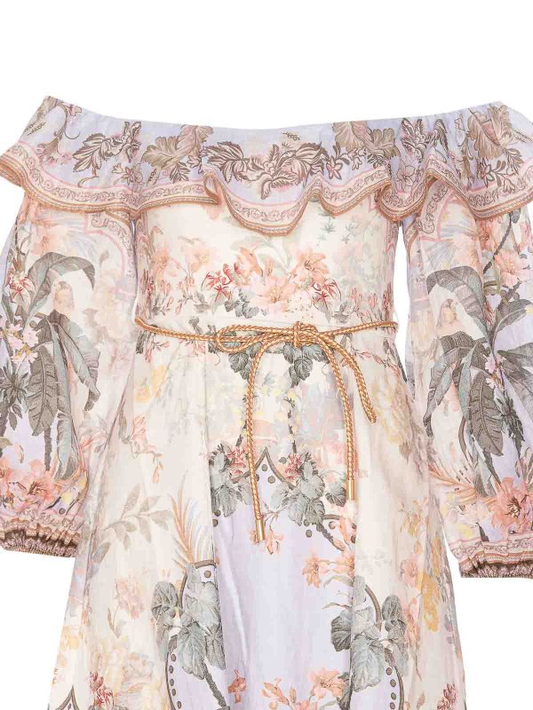 膝丈ドレス - マルチカラー shop online: ZIMMERMANN