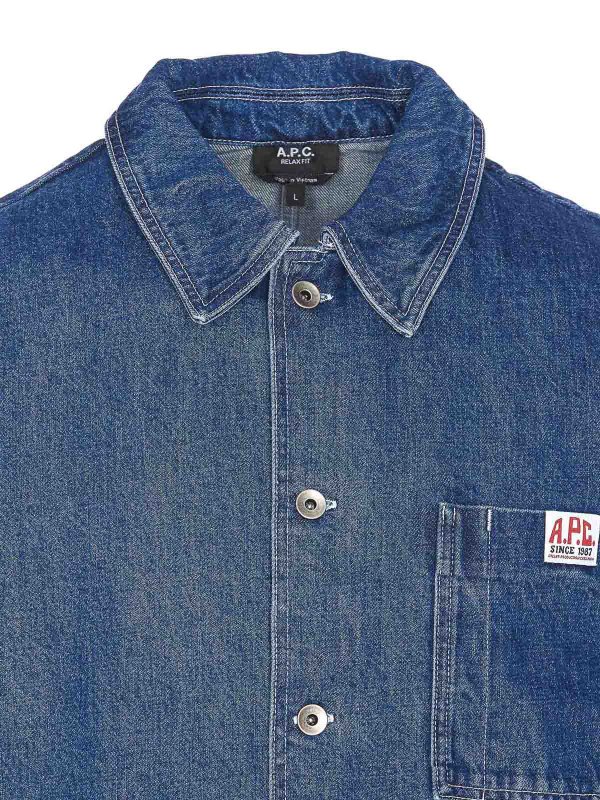 Hemd - Blau shop online: A.P.C.