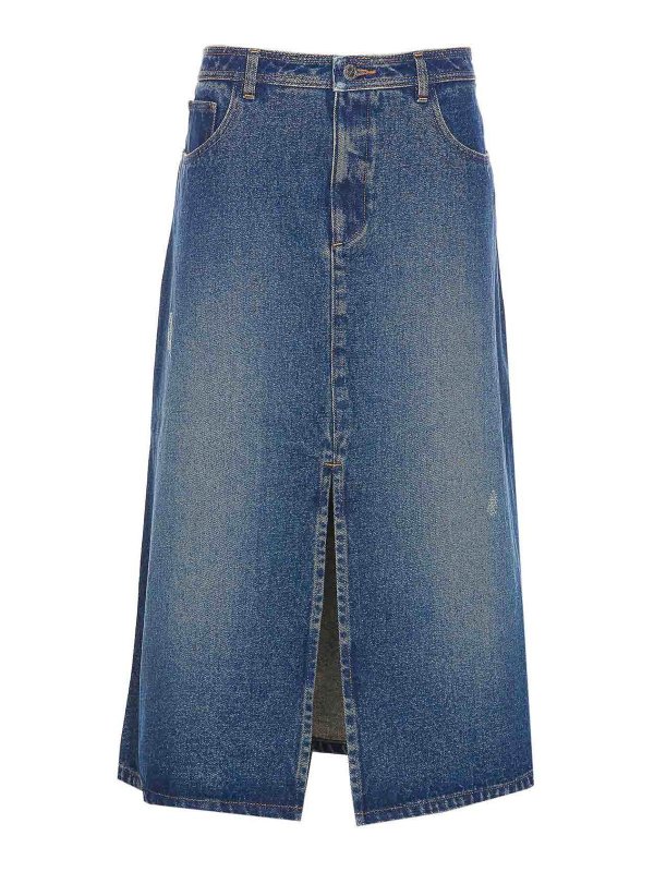 A.P.C.: Jupes midi et au genou - Jupe Midi - Bleu