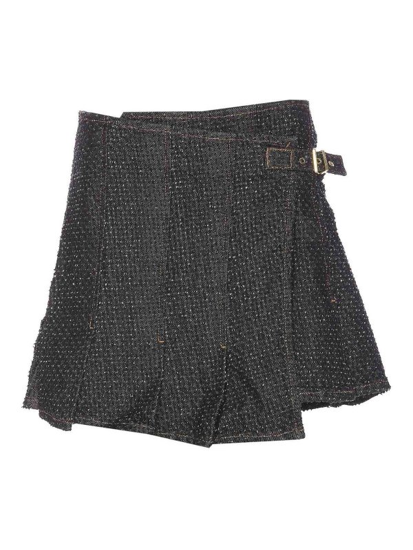 GANNI: ミニスカート - 膝丈/ミディスカート - 黒