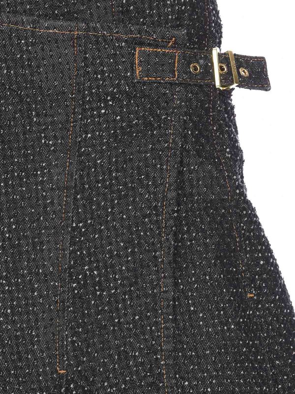 膝丈/ミディスカート - 黒 shop online: GANNI