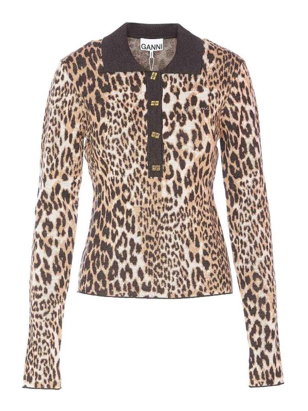 GANNI: ポロシャツ - ポロシャツ - マルチカラー