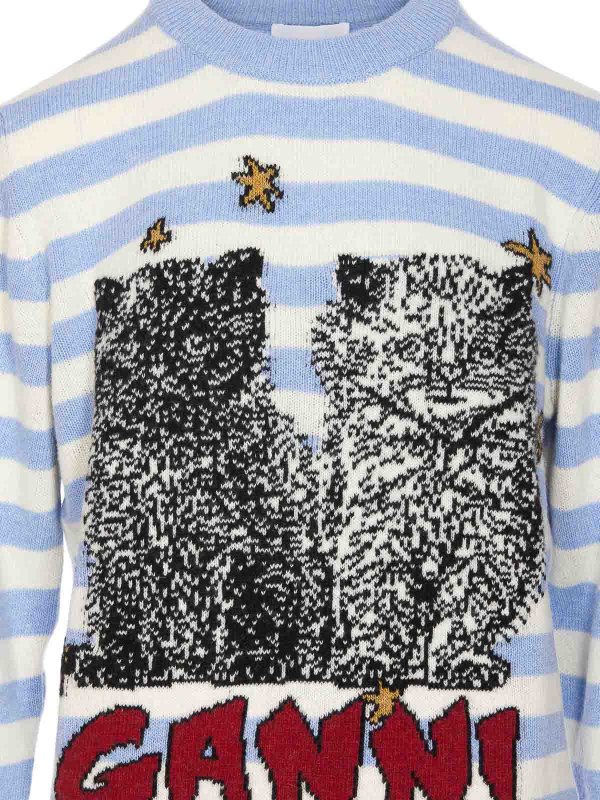 Mix Cats Graphic Sweater shop online: GANNI