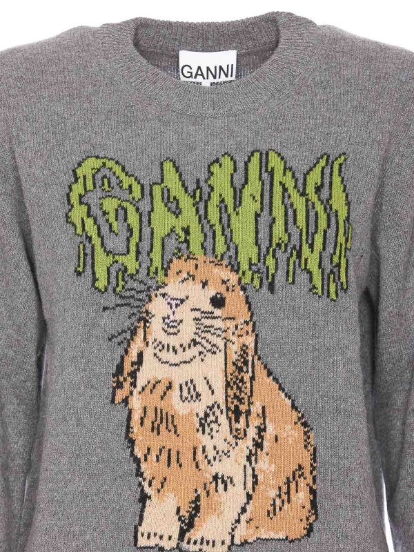 Graphic Bunny Sweater shop online: GANNI