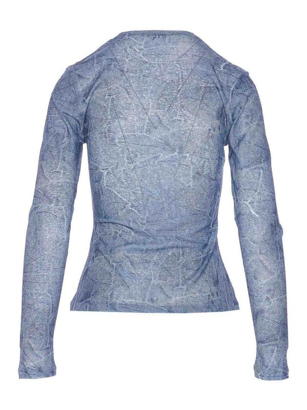 GANNI: クルーネック online - クルーネック - ダークウォッシュ