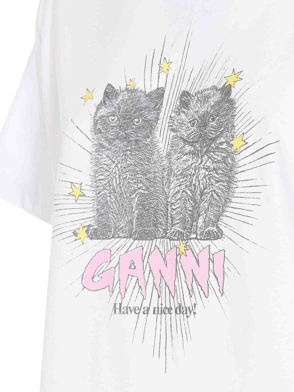 The Best Shops GANNI: T-shirts - T-Shirt - Weiß