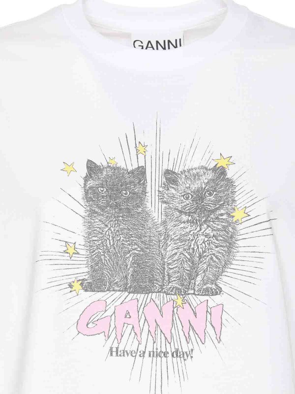 T-Shirt - Weiß shop online: GANNI