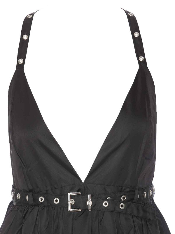 膝丈ドレス - 黒 shop online: GANNI