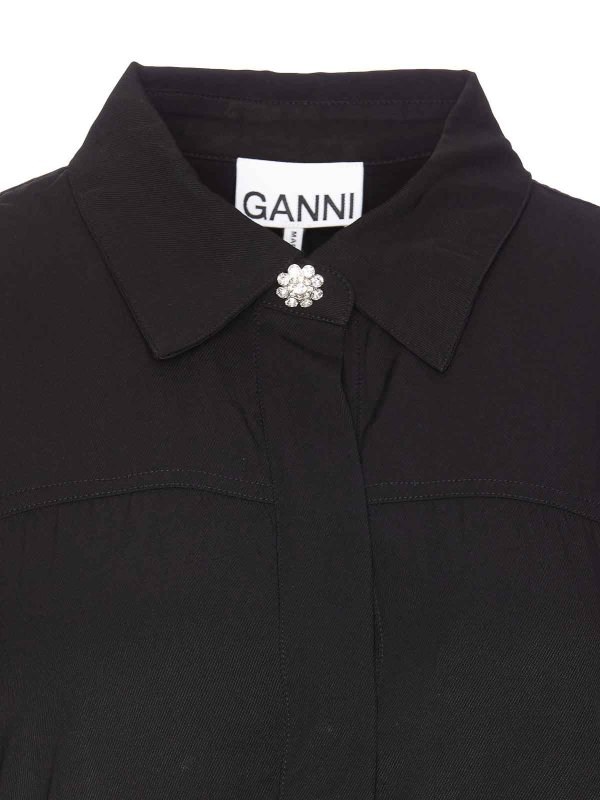 ショートドレス - 黒 shop online: GANNI