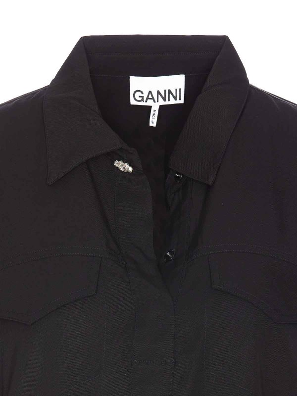 Camicia In Twill E Viscosa shop online: GANNI