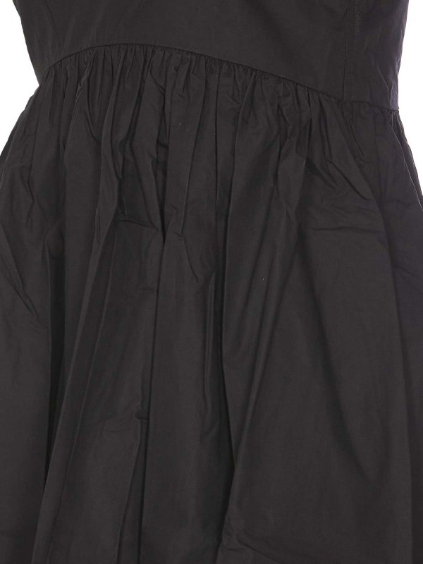 The Best Shops GANNI: Knielange Kleider - Knielanges Kleid - Schwarz