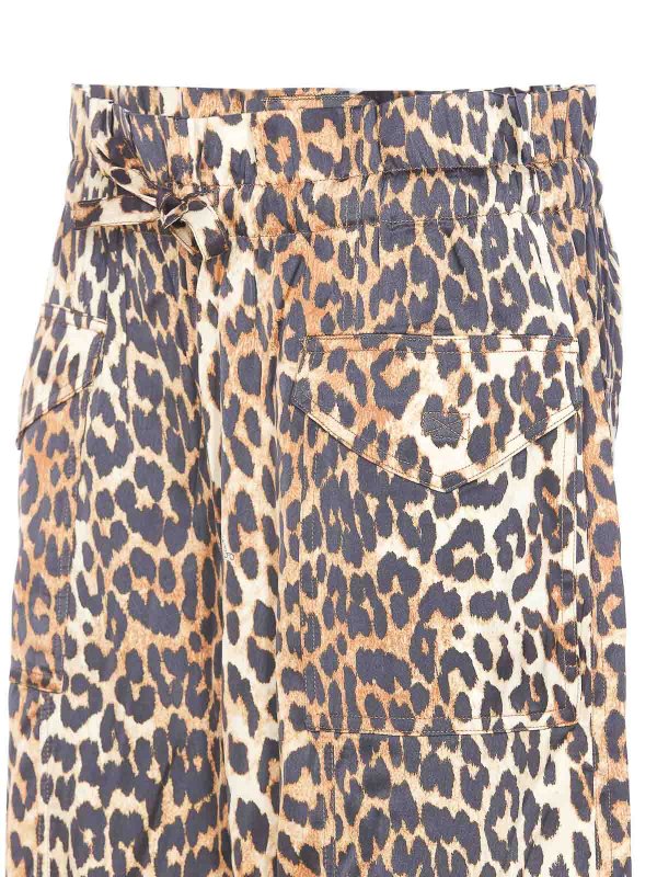 The Best Shops GANNI: Trousers Shorts - Leopard Print Pants