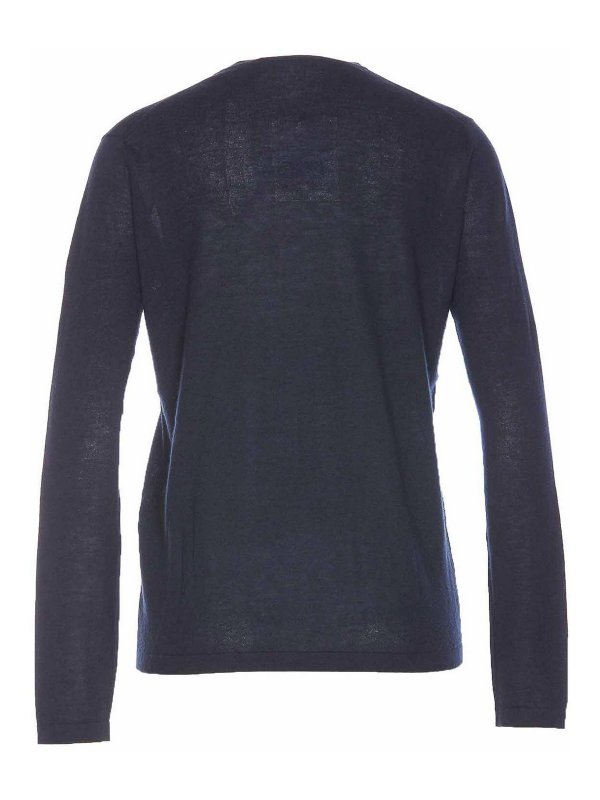 LISA YANG: Suéteres con cuello pico online - Suéter Cuello Redondo - Azul