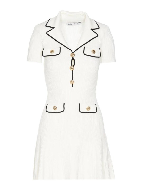 Self Portrait: Robes courtes - Robe Courte - Blanc