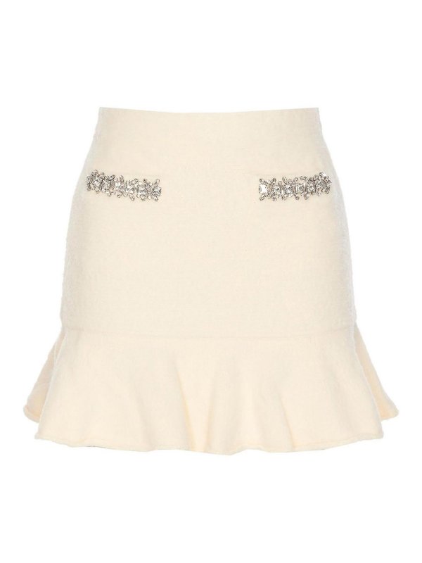 Self Portrait: mini skirts - Soft Knit Mini Skirt