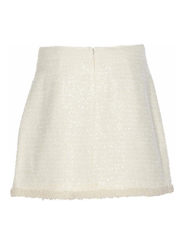 Self Portrait: mini skirts online - Boucle Pearl Mini Skirt