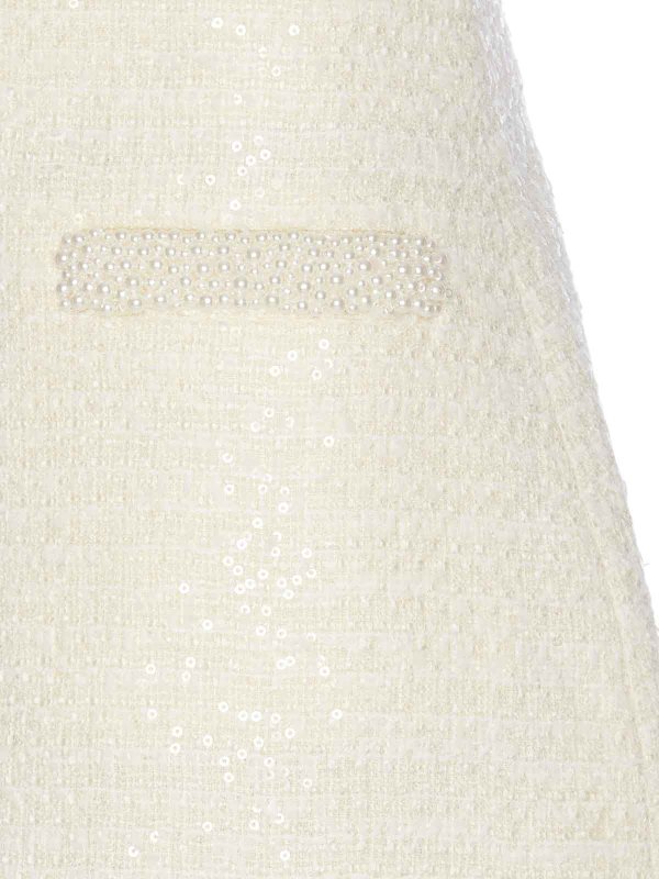 The Best Shops Self Portrait: mini skirts - Boucle Pearl Mini Skirt