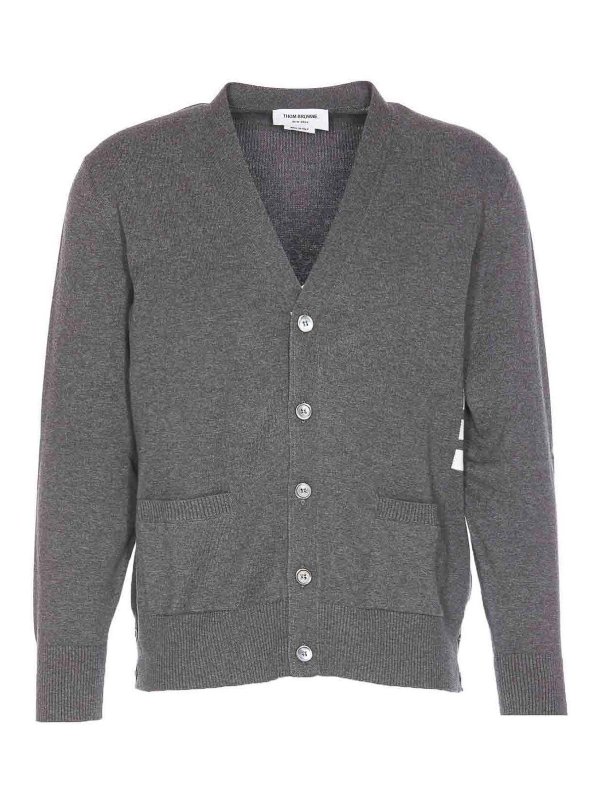 THOM BROWNE: cardigans - 4Bar Cardigan