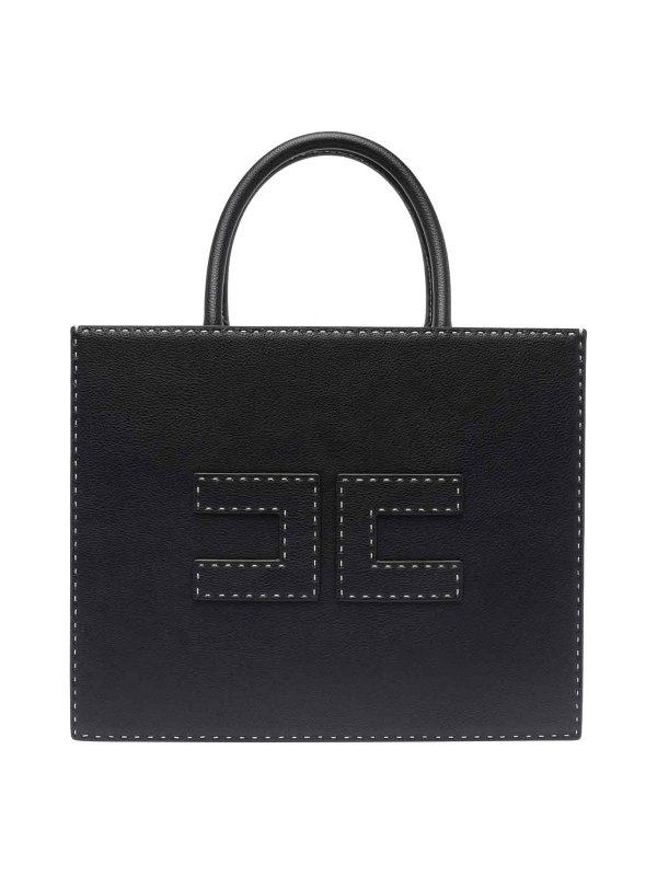 ELISABETTA FRANCHI: shopper - Borsa con logo