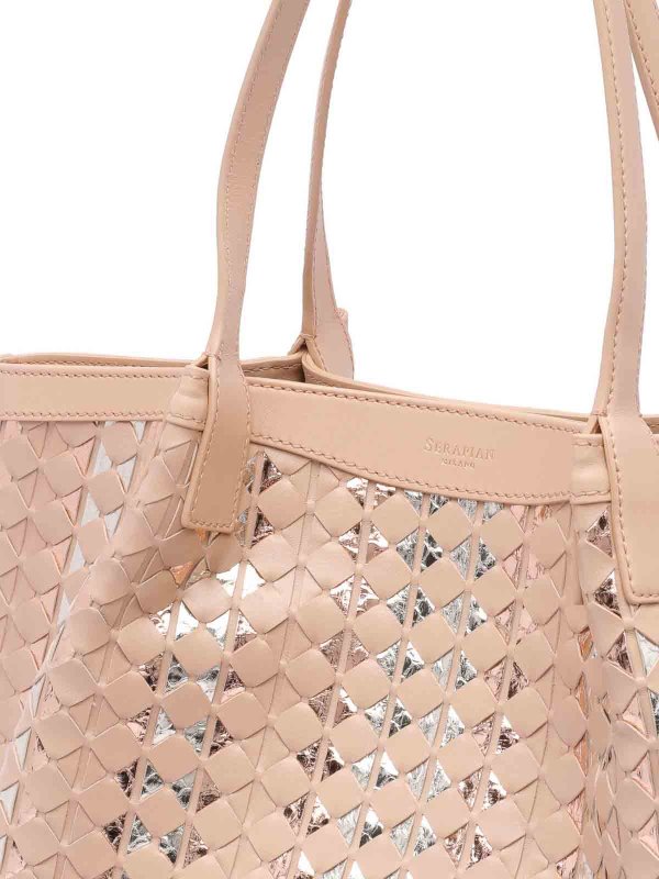 トートバッグ - ヌードカラー shop online: Serapian