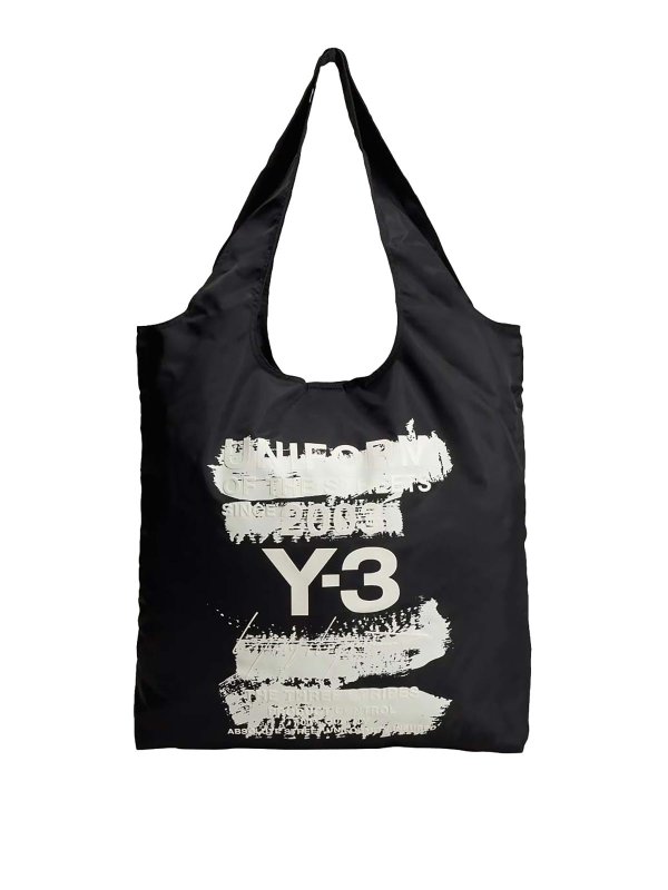 Y-3: Handtaschen - Shopper - Schwarz