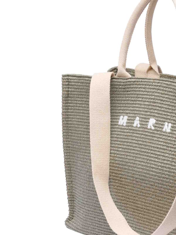 Fabric Rafia Effect Shopping Bag shop online: Marni
